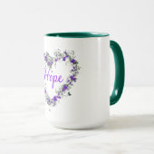 Fleurissez le coeur de l'espoir tasse de sonnerie (Devant droit)