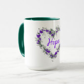 Fleurissez le coeur de l'espoir tasse de sonnerie (Devant gauche)