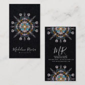 Fleuriste botanique Yoga Boho Mandala Carte de vis (Devant / Derrière)