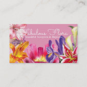 fleuriste bouquets cartes de visite et affiche 3 (Devant)