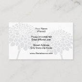 Fleuriste carte de visite logo modèle (Dos)