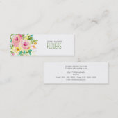 Fleuriste peint Cartes de visite maigres (Devant / Derrière)