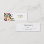 Fleuriste peint Cartes de visite maigres (Devant / Derrière)