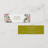 Fleuriste peint Cartes de visite maigres (Devant / Derrière)