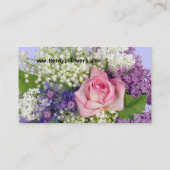 Fleuriste rose et carte de visite de lilas (Dos)