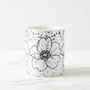 fleurit bébé fleurit Mug Pailleté Fleur Cadeau