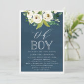 Fleurit rustique | Invitation Baby shower (Debout devant)