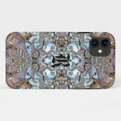 Fleurkin-Romance Monogram Case-Mate iPhone Case (Achterkant (horizontaal))