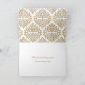 Fleuron et Damas Or Elégant Merci (Intérieur)