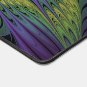 Fleuron vert violet Art Abstrait fractal moderne (Coin)