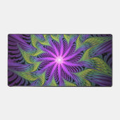 Fleuron vert violet Art Abstrait fractal moderne (Recto)