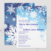 FLEURONS DE NEIGE GELÉS Faire-part de mariage (Devant / Derrière)