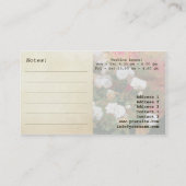 FLEURS 102 - Carte de visite (Dos)