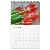 Fleurs 2025 Fermer une page Calendrier mural (Feb 2027)