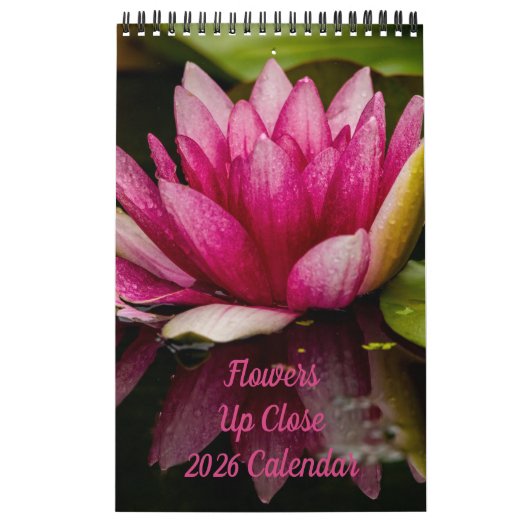 Fleurs 2025 Fermer une page Calendrier mural (Protection)