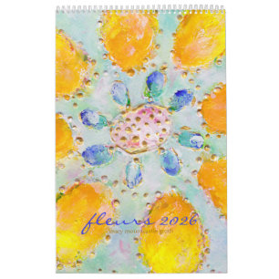 Fleurs 2026 Calendrier vertical