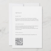 Fleurs 3D blanches Invitation de mariage casual to (Dos)
