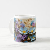 Fleurs 3D minuscules avec Mug Outline Or (Devant gauche)