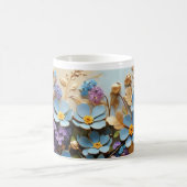 Fleurs 3D minuscules avec Mug Outline Or (Centre)