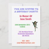 Fleurs 9e invitation à la fête d'anniversaire (Dos)