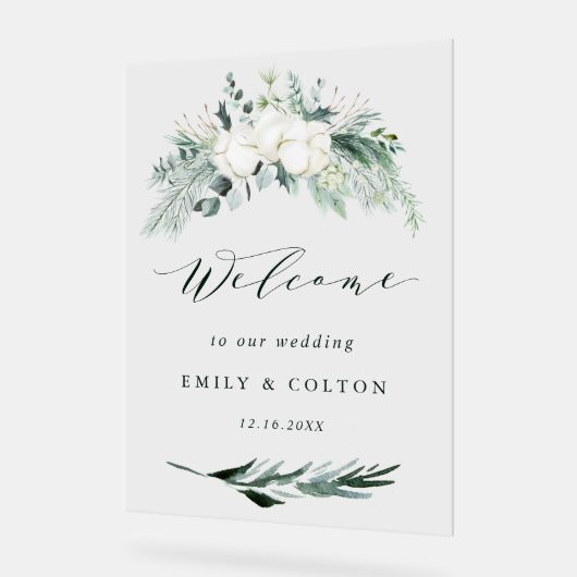 Fleurs à feuillage persistant et coton Elégant Mar (Angle)