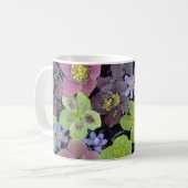Fleurs à hellebore colorées imprimer tasse (Devant gauche)