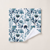 Fleurs à l'aquarelle (Gant de toilette)