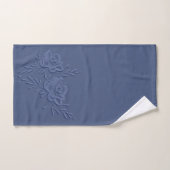 Fleurs à l'aquarelle bleue moderne (Serviette à main)