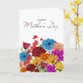 Fleurs à l'aquarelle Carte de vœux pour la fête de (Fleur jaune)