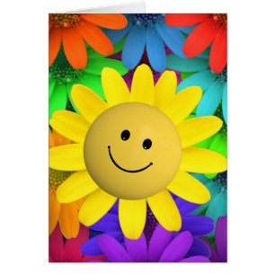 Fleurs à visage joyeux