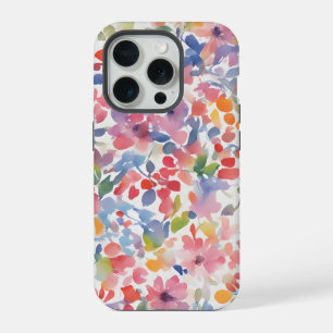 Fleurs abstraites aquarelle libre
