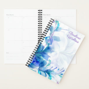 Fleurs Abstraites Bleues Et Violettes