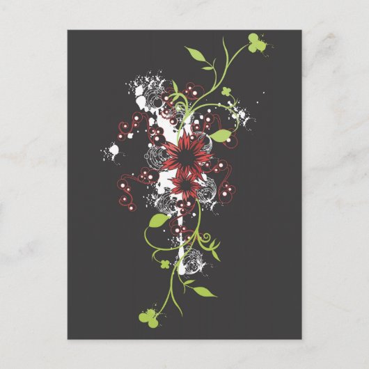 Fleurs Abstraites Carte postale (Devant)