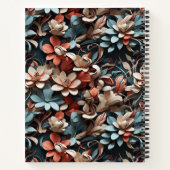 Fleurs abstraites colorées Carnet spiral (Dos)