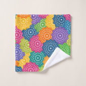 Fleurs Abstraites colorées vives (Gant de toilette)