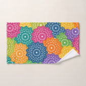 Fleurs Abstraites colorées vives (Serviette à main)