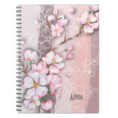 Fleurs Abstraites de cerisier Carnet primaire (Devant)
