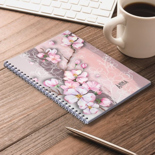 Fleurs Abstraites de cerisier Carnet primaire