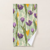 Fleurs Abstraites de tulipes sur Arrière - plan ve (Serviette à main)