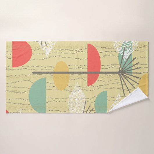 Fleurs Abstraites en tissu d'écorce (Serviette de bain)