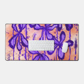 Fleurs Abstraites encrées Orange violet (Clavier et souris)