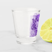 Fleurs abstraites florales en encre Verre de tir (Gauche)