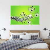 Fleurs abstraites futuristes-Impression de toile d (Insitu(Chambre))