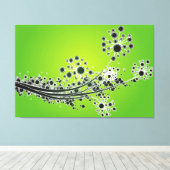 Fleurs abstraites futuristes-Impression de toile d (Insitu (Plancher de Bois))