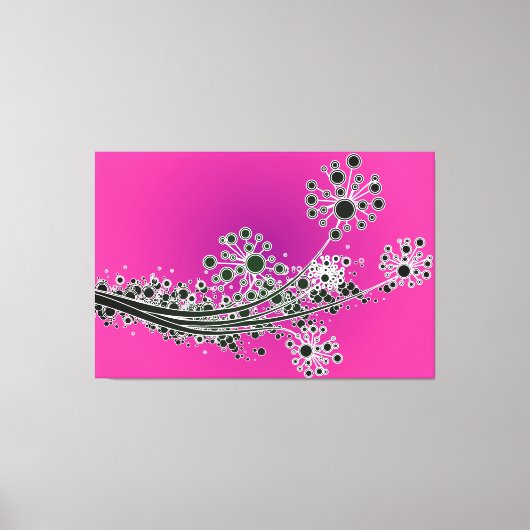 Fleurs abstraites futuristes-Impression de toile M (Recto)