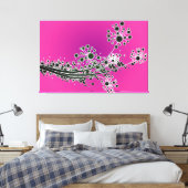 Fleurs abstraites futuristes-Impression de toile M (Insitu(Chambre))