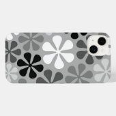 Fleurs Abstraites Gris noir blanc (Verso Horizontal)
