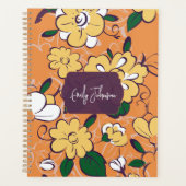 Fleurs abstraites grises violettes avec texte pers (Devant)