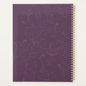 Fleurs abstraites grises violettes avec texte pers (Dos)