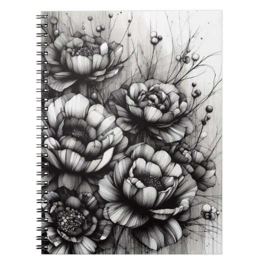 Fleurs Abstraites | Journal carnet (Devant)